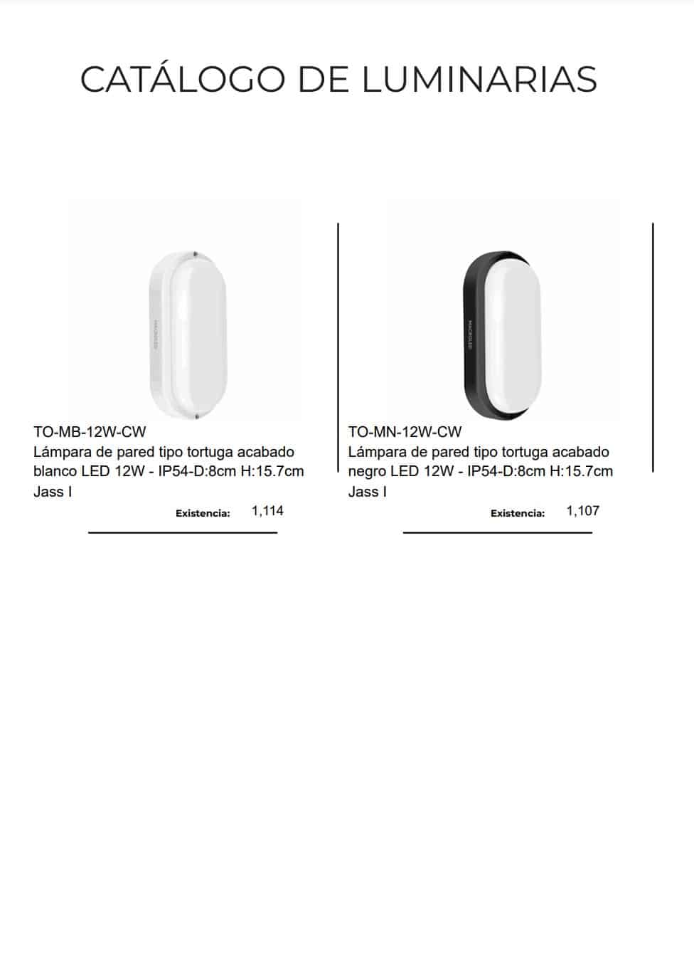 catalogo luminarias